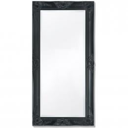 Wall Mirror Baroque Style 100x50 Cm Black