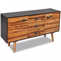 Sideboard Solid Acacia Wood 115x35x70 Cm