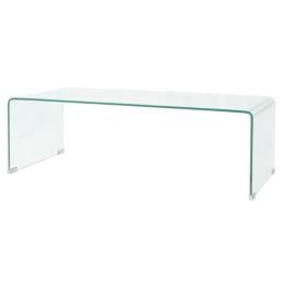 Coffee Table Tempered Glass 98x45x30 Cm Clear