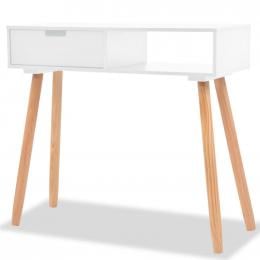 Console Table Solid Pinewood 80x30x72 Cm White