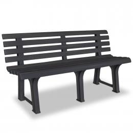 Garden Bench 145,5 Cm Plastic Anthracite