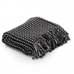 Throw Cotton Squares 125x150cm Black