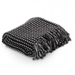 Throw Cotton Squares 160x210cm Black