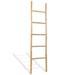 Towel Ladder With 5 Rungs Bamboo 150cm