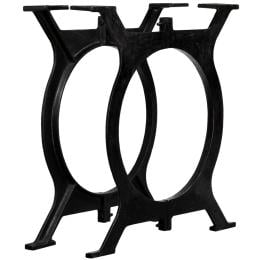Dining Table Legs 2 Pcs O-frame Cast Iron