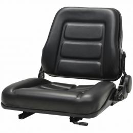 Forklift & Tractor Seat With Adjustable Backrest Steel frame Black