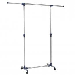 Adjustable Clothes Rack Stainless Steel 165x44x150 Cm Silver