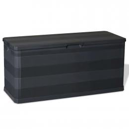 Garden Storage Box Black 117x45x56 Cm