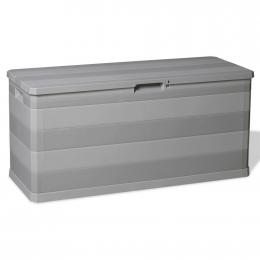 Garden Storage Box Grey 117x45x56 Cm