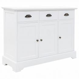 Sideboard With 3 Doors Mdf And Pinewood 105x35x77.5 Cm