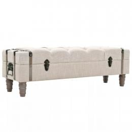 Storage Bench Solid Wood And Steel 111x34x37 Cm