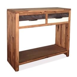 Console Table Solid Acacia Wood 86x30x75 Cm Natural
