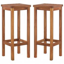 Bar Chairs 2 Pcs Solid Acacia Wood 30.5x30.5x74