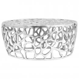 Coffee Table Casted Aluminium 70x30 Cm Silver