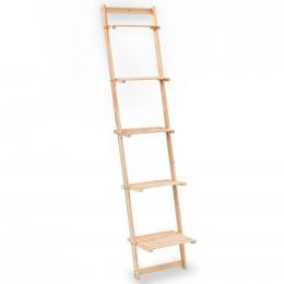 Ladder Wall Shelf Cedar Wood 41,5x30x176 Cm
