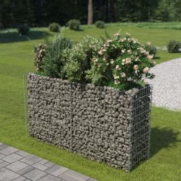 Gabion Planter Galvanised Steel 180x50x100 Cm