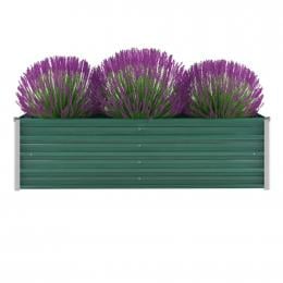 Garden Planter Galvanised Steel 160x40x45 Cm Green