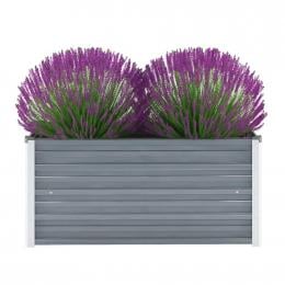 Garden Planter Galvanised Steel 100x40x45 Cm Grey