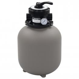 Pool Sand Filter With 4 Position Valve Grey 350 Mm