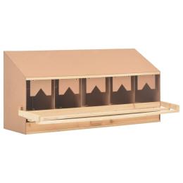 Chicken Laying Nest 5 Compartments 117x33x54 Cm Solid Pine Wood