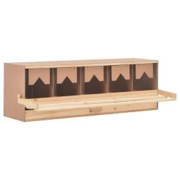 Chicken Laying Nest 5 Compartments 117x33x38 Cm Solid Pine Wood