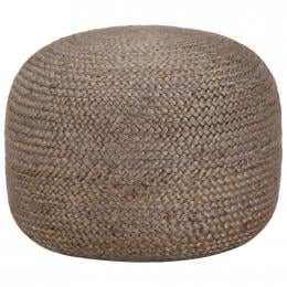 Handmade Pouffe Light Grey 45x30 Cm Jute