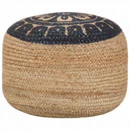 Handmade Pouffe Blue 45x30 Cm Jute