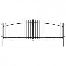 Garden Double Door Fence Gate With Spear Top 400x150cm