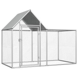 Chicken Coop 2x1x1.5 M Galvanised Steel