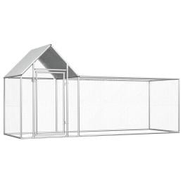 Chicken Coop 3x1x1.5 M Galvanised Steel
