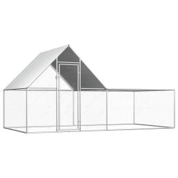 Chicken Coop 4x2x2 M Galvanised Steel