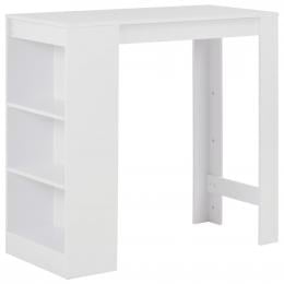 Bar Table With Shelf White 110x50x10cm
