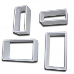 Wall Cube Shelves 8 Pcs White