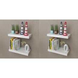 Wall Shelves 4 Pcs White 40 Cm