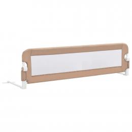 Toddler Safety Bed Rail Taupe 150x42 Cm Polyester