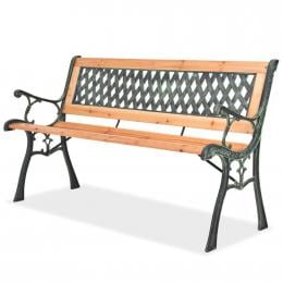 Garden Bench 122 Cm Wood Diamond Design