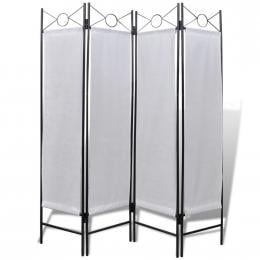 4-panel Room Divider Privacy Folding Screen White 160 X 180 Cm