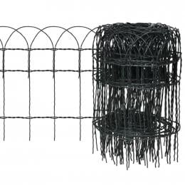Garden Border Fence Powder-coated Iron 25x0.4 M