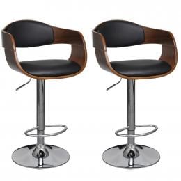 Bar Stools 2 Pcs Artificial Leather With Backrest