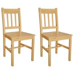 Dining Chairs 2 Pcs Pinewood