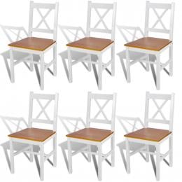 Dining Chairs Set of 6 - White