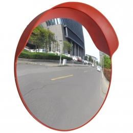 Vidaxl Convex Traffic Mirror Pc Plastic Orange 60 Cm