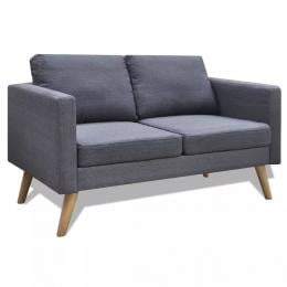 2-seater Sofa Fabric Dark Grey