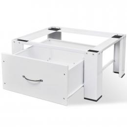 Washing Machine Pedestal With Drawer White