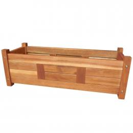 Garden Planter Acacia Wood 76x27.6x25 Cm