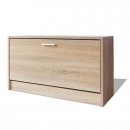 Shoe Storage Bench Oak 80x24x45 Cm