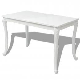 Dining Table 116x66x76 Cm High Gloss White