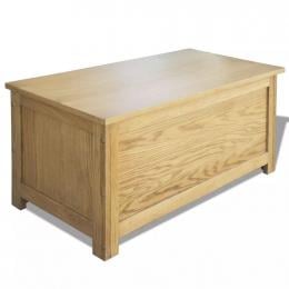 Storage Box 90x45x45 Cm Solid Oak Wood