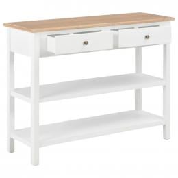 Sideboard White Wood 110x35x80 Cm Mdf