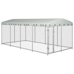 Outdoor Dog Kennel With Roof 8m x 4m x 2.3m